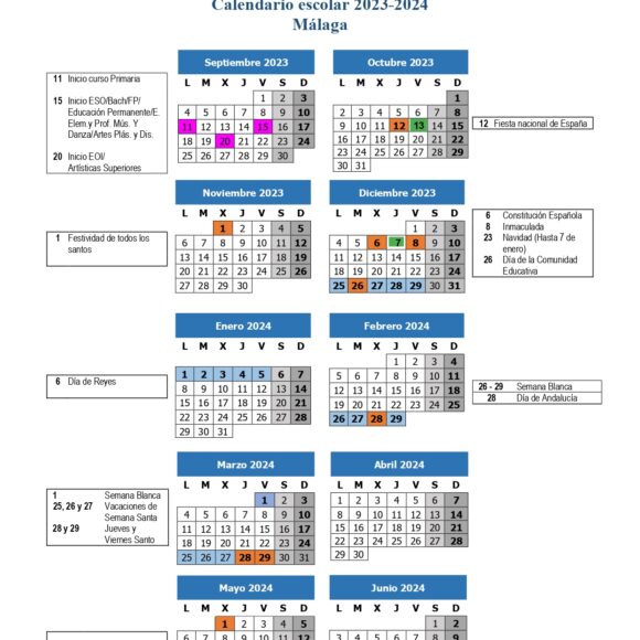 Calendario Escolar 2023/24